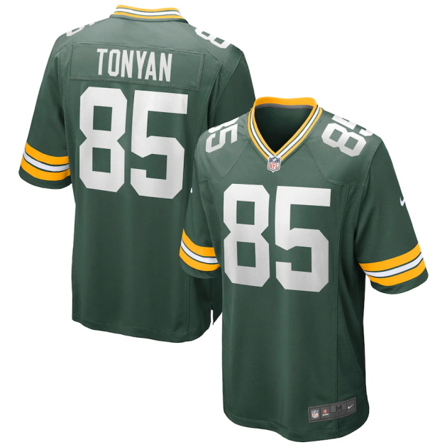 mens nike robert tonyan green green bay packers game jersey